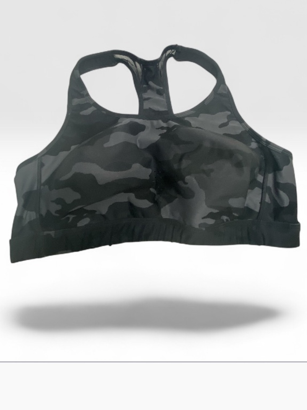 * Avia XXXL Black Camo Racerback Sports Bra